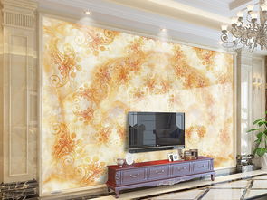 大理石紋金絲花紋電視背景墻圖片素材 效果圖下載
